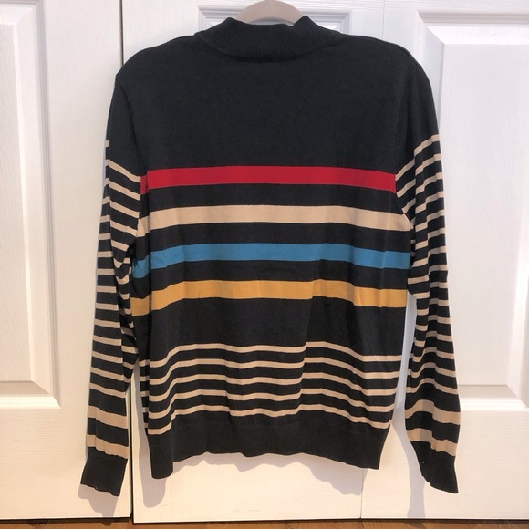 ☀️ Northern Reflections Mockneck Striped Knit Sweater Size XL - Picture 3 of 6